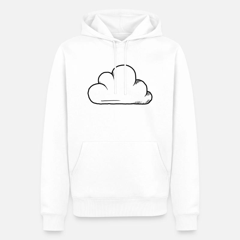 Conception du cloud - Sweat à capuche Premium bio Homme - blanc