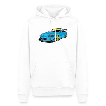 Racing car - Männer Premium Bio Hoodie - Weiß - Vorne - Nico (187cm)
