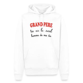 OPA, du bist der einzige Mann in meinem Leben - Männer Premium Bio Hoodie - Weiß - Vorne - Nico (187cm)