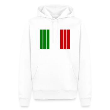 Rayures Italie - Sweat à capuche Premium bio Homme - blanc - Devant - Nico (187cm)