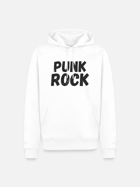 Punk Rock - Sweat à capuche Premium bio Homme - blanc