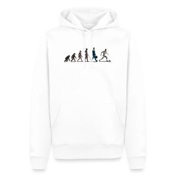 Evolution Fußball 06 2024 Zeichenfläche 1 - Männer Premium Bio Hoodie - Weiß - Vorne - Nico (187cm)