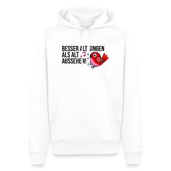 Besser Alt singen als als aussehen - Männer Premium Bio Hoodie - Weiß - Vorne - Nico (187cm)