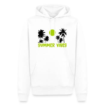 Ambiance estivale - Sweat à capuche Premium bio Homme - blanc - Devant - Nico (187cm)