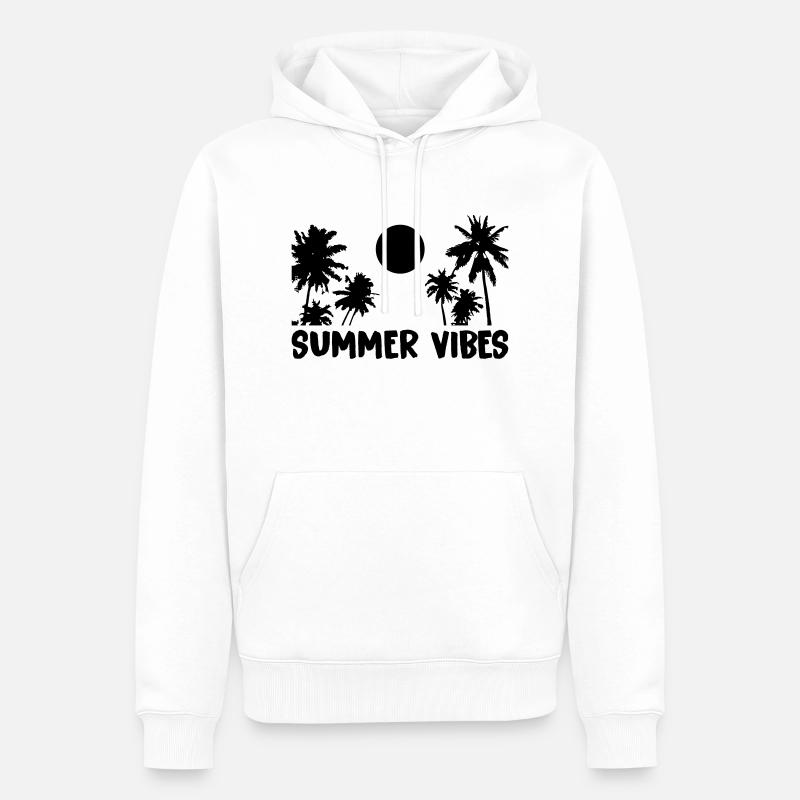 summer vibes - Männer Premium Bio Hoodie - Weiß