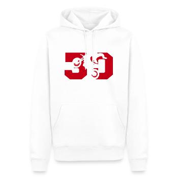 Moto 30 Biker - Männer Premium Bio Hoodie - Weiß - Vorne - Nico (187cm)