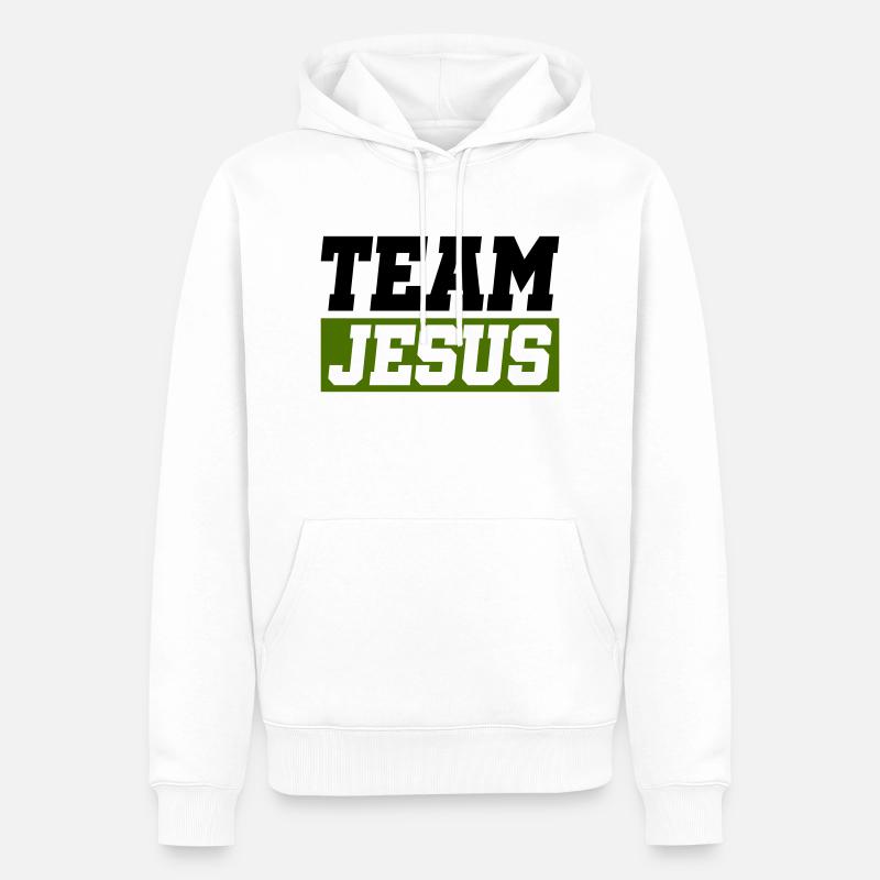 L’équipe de Jésus - Sweat à capuche Premium bio Homme - blanc