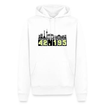 Berlin Skyline Marathon - Sweat à capuche Premium bio Homme - blanc - Devant - Nico (187cm)