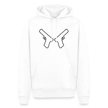 Armes - Sweat à capuche Premium bio Homme - blanc - Devant - Nico (187cm)