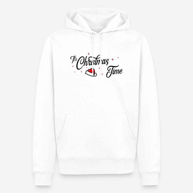 Période de Noël - Sweat à capuche Premium bio Homme - blanc