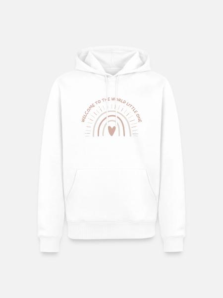Welcome to the world little one | baby Geschenk - Männer Premium Bio Hoodie - Weiß
