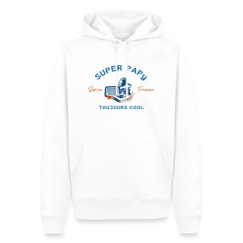 Super Opa immer cool - Opa Geschenkidee - Männer Premium Bio Hoodie - Weiß - Vorne - Nico (187cm)