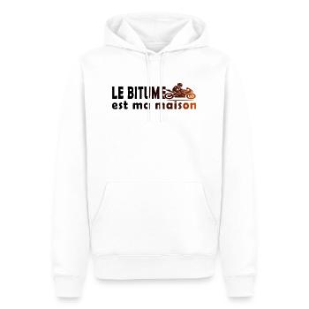 BIKER MOTORCYCLE THE ASPHALT - Men’s Premium Organic Hoodie - white - Front - Nico (187cm)