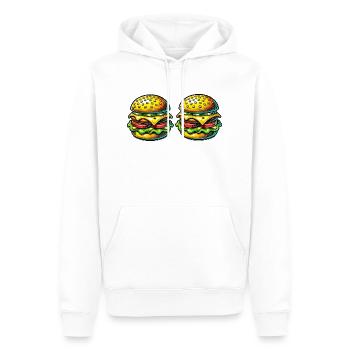 Hamburger - Männer Premium Bio Hoodie - Weiß - Vorne - Nico (187cm)
