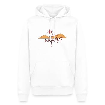 Natur - Herre Premium økologisk hoodie - hvid - Foran - Nico (187cm)