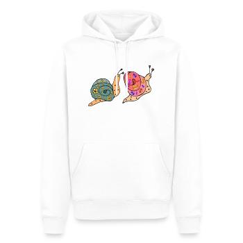 Schnecken - Männer Premium Bio Hoodie - Weiß - Vorne - Nico (187cm)