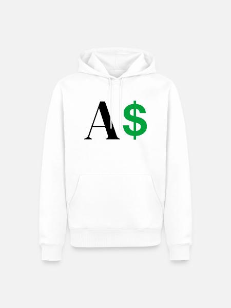 Dollar-Buchstabe - Männer Premium Bio Hoodie - Weiß