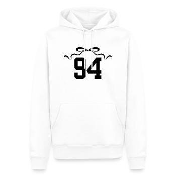 Nummer 94 Knoten - 94. Jahrestag - Männer Premium Bio Hoodie - Weiß - Vorne - Nico (187cm)