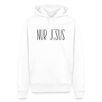 nur jesus - Männer Premium Bio Hoodie - Weiß - Vorne - Nico (187cm)