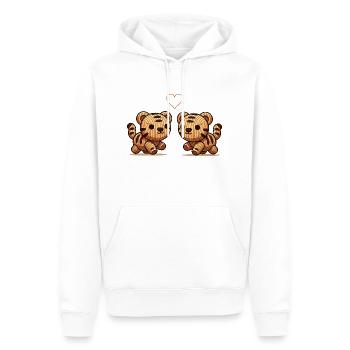 holz tiger paar love - Männer Premium Bio Hoodie - Weiß - Vorne - Nico (187cm)