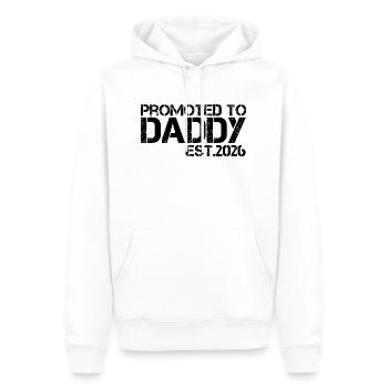Befördert Zum Papa Est. 2026 Lustige Ankündigung - Männer Premium Bio Hoodie - Weiß - Vorne - Nico (187cm)