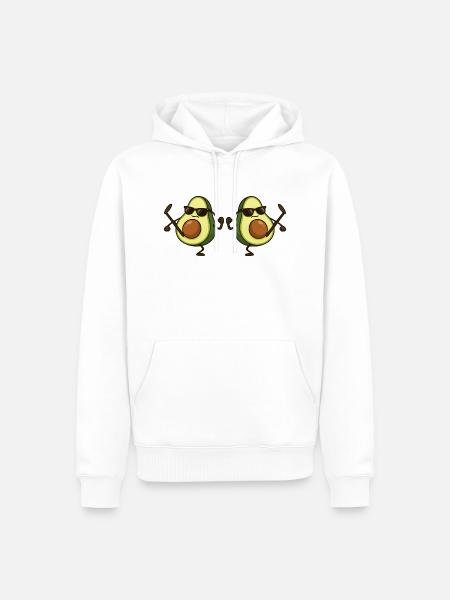 avocado karate 2 - Männer Premium Bio Hoodie - Weiß