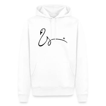 SWAN'SI - Sweat à capuche Premium bio Homme - blanc - Devant - Nico (187cm)