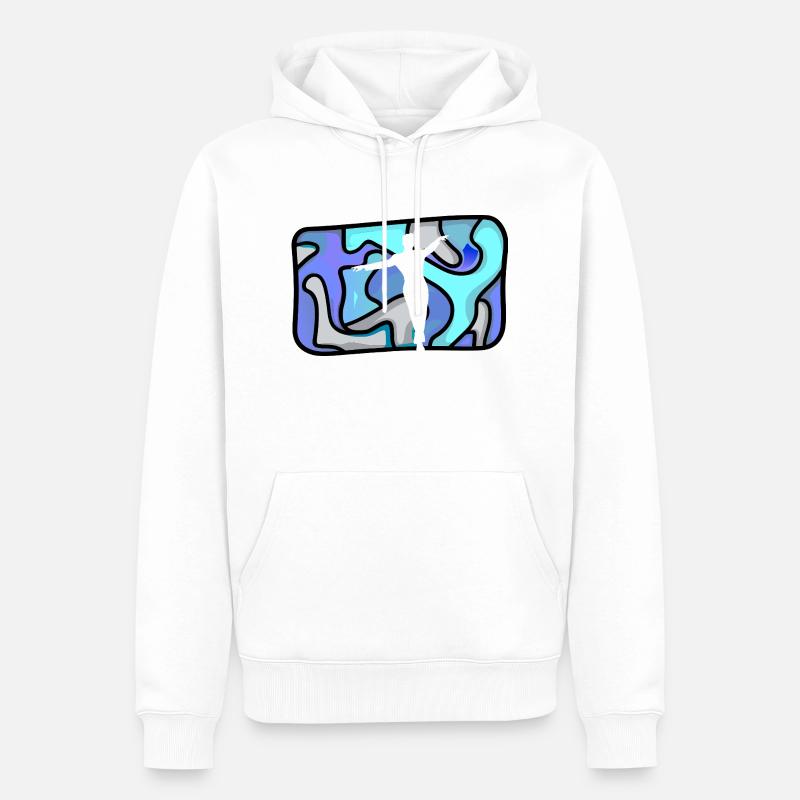 École de danse moderne - Sweat à capuche Premium bio Homme - blanc