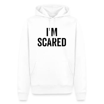 Ich hab Angst - Männer Premium Bio Hoodie - Weiß - Vorne - Nico (187cm)