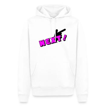 next man - Männer Premium Bio Hoodie - Weiß - Vorne - Nico (187cm)