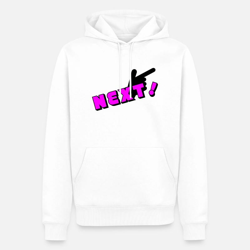 next man - Männer Premium Bio Hoodie - Weiß