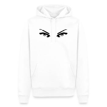 eyes 01 - Männer Premium Bio Hoodie - Weiß - Vorne - Nico (187cm)