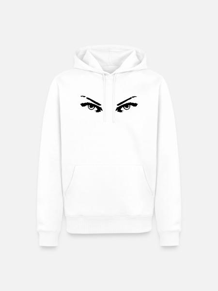 eyes 01 - Men’s Premium Organic Hoodie - white