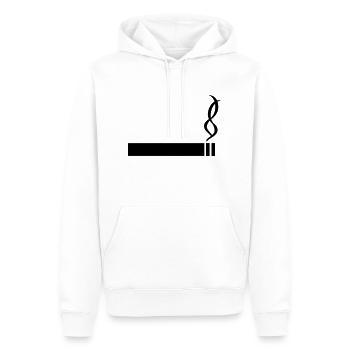 Zigarette - Männer Premium Bio Hoodie - Weiß - Vorne - Nico (187cm)