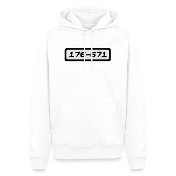 Réservoir Buster - Sweat à capuche Premium bio Homme - blanc - Devant - Nico (187cm)