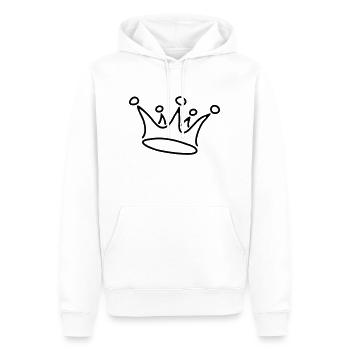 couronne noire - Sweat à capuche Premium bio Homme - blanc - Devant - Nico (187cm)