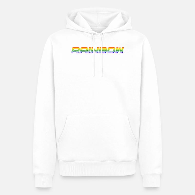 Rainbow - Männer Premium Bio Hoodie - Weiß