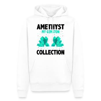 Recherche sur les roches et conception de roches à quartz - Sweat à capuche Premium bio Homme - blanc - Devant - Nico (187cm)