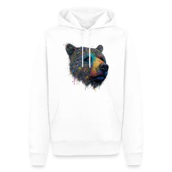 Bär Bären Tiere Geschenk Kunst Tiermotiv - Männer Premium Bio Hoodie - Weiß - Vorne - Nico (187cm)