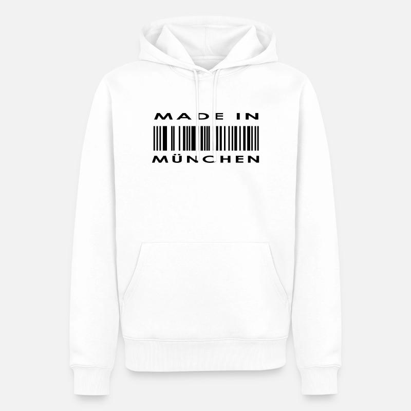 Munich, München - Sweat à capuche Premium bio Homme - blanc