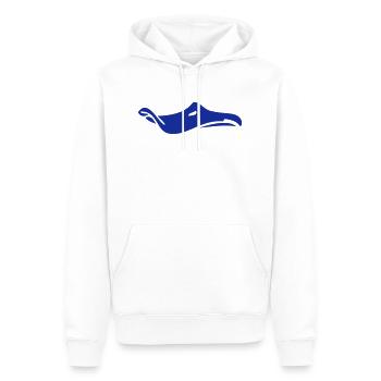 duckspout - Männer Premium Bio Hoodie - Weiß - Vorne - Nico (187cm)