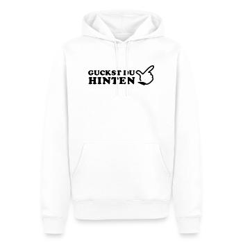 Dire - vous regardez en arrière - je suis de - Sweat à capuche Premium bio Homme - blanc - Devant - Nico (187cm)