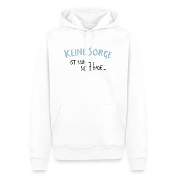 keine Sorge nur ne Phase - Männer Premium Bio Hoodie - Weiß - Vorne - Nico (187cm)
