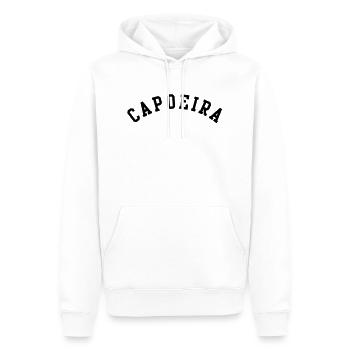 Capoeira Curved Logo - Männer Premium Bio Hoodie - Weiß - Vorne - Nico (187cm)