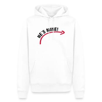 hes_mine_wq2 - Sweat à capuche Premium bio Homme - blanc - Devant - Nico (187cm)