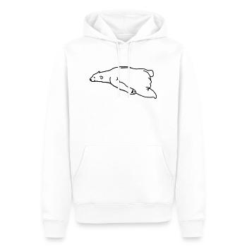 lazy_bear - Men’s Premium Organic Hoodie - white - Front - Nico (187cm)