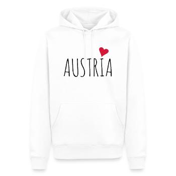 Autriche Autriche cadeau coeur amour - Sweat à capuche Premium bio Homme - blanc - Devant - Nico (187cm)