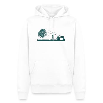oldtimer farmer farmer country life tractor - Men’s Premium Organic Hoodie - white - Front - Nico (187cm)