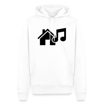 House Music - Sweat à capuche Premium bio Homme - blanc - Devant - Nico (187cm)