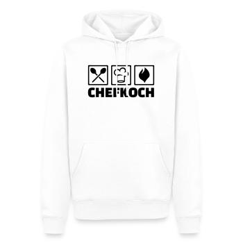 Chefkoch - Männer Premium Bio Hoodie - Weiß - Vorne - Nico (187cm)
